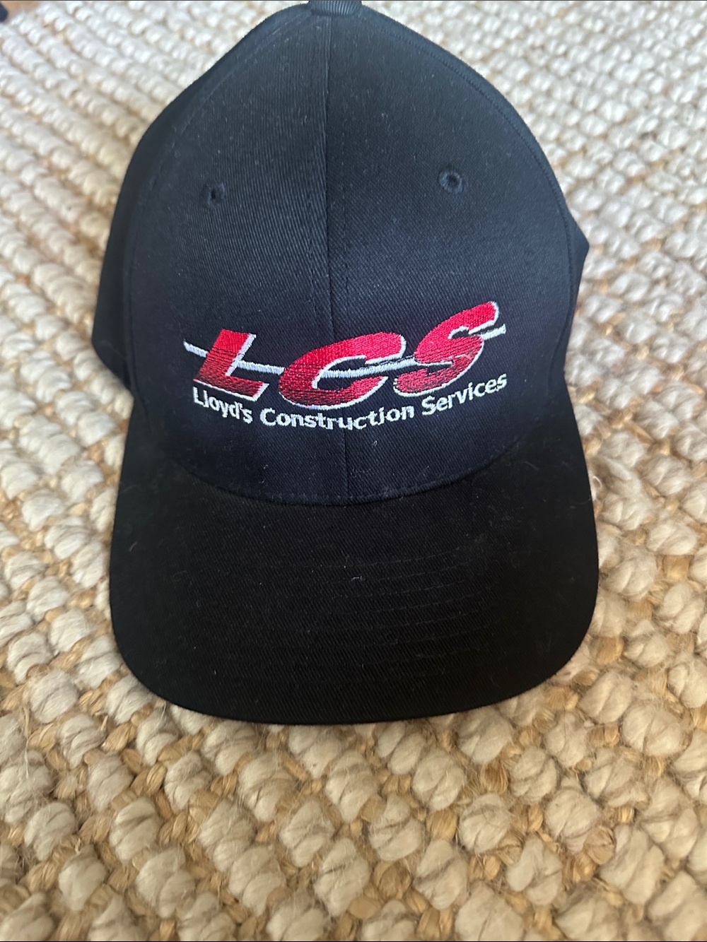 LCS Lloyd's Construction Services Black Logo Cap